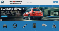 Desktop Screenshot of donjacobsvolkswagen.com